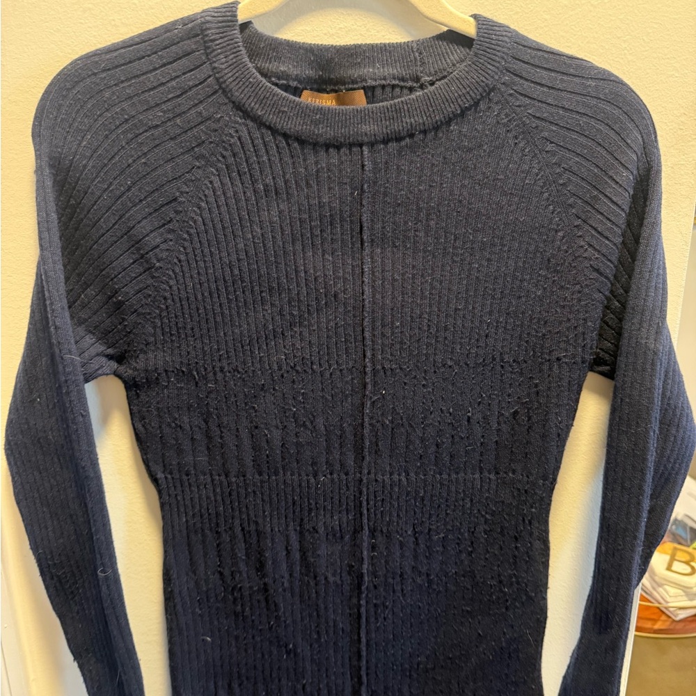 Kerisma Midnight Blue Crew Neck Sweater Dress - size S/M - Picture 2 of 7